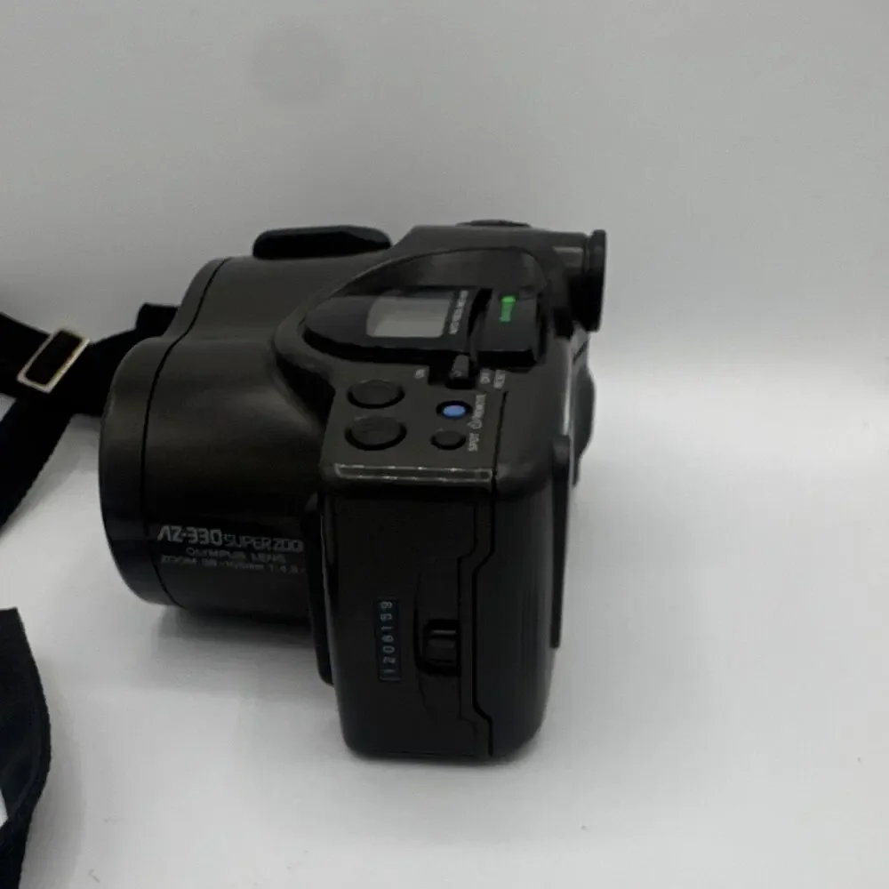 Olympus AZ-330 Superzoom 35mm Point & Shoot Film Camera Black w/ Strap